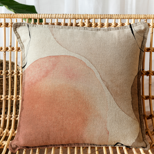 Beige Riverbed Pillow Cover