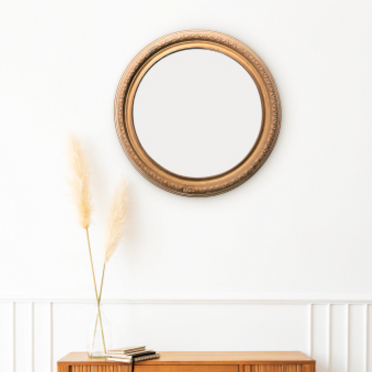 Mid Century Aesthetic Round Mirror