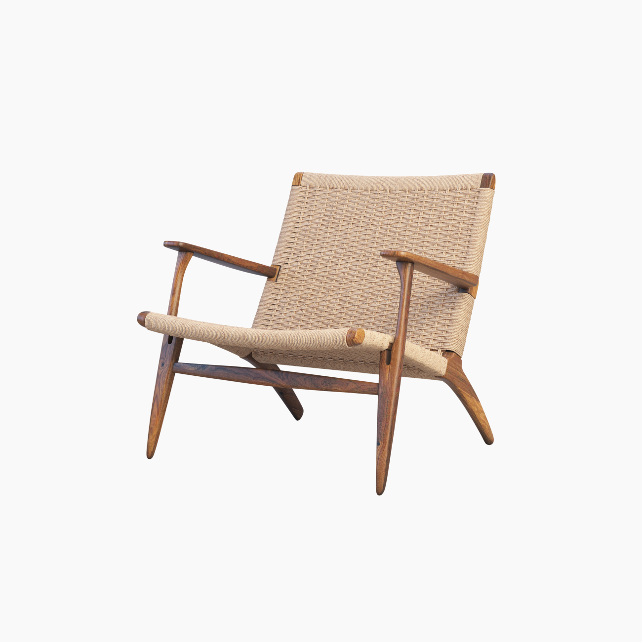 Midcentury Jute Slipper Chair