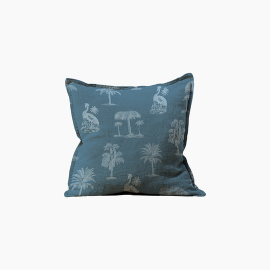 Nature Party Blue Pillow Cover