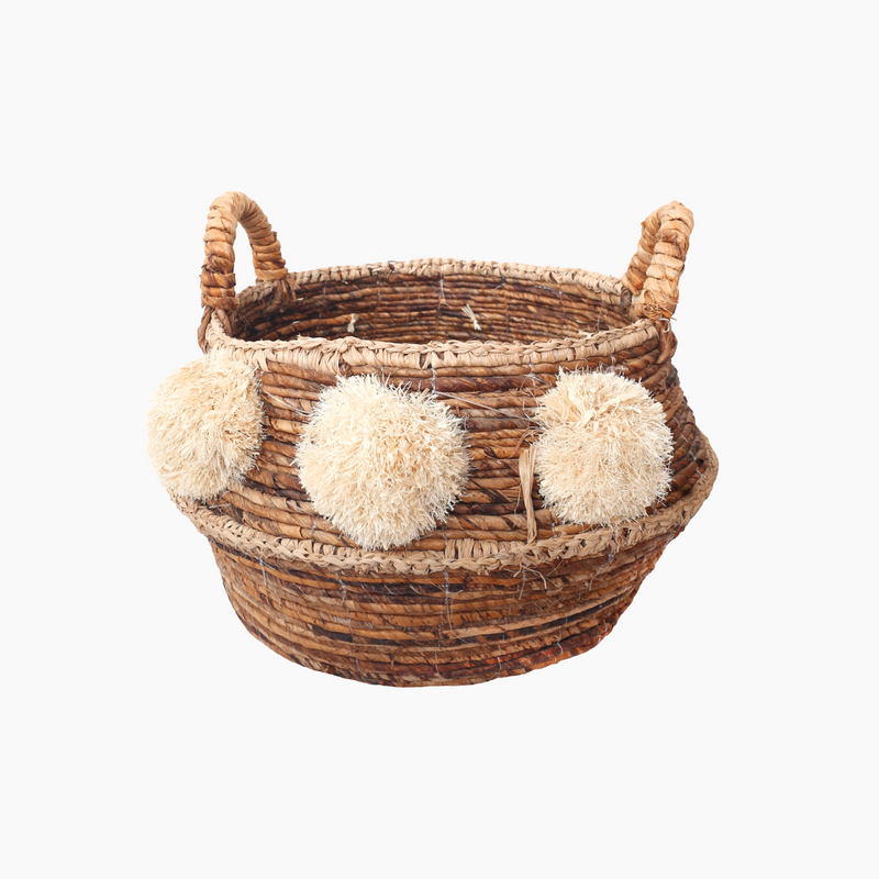 Small Round Weave Laundry Basket